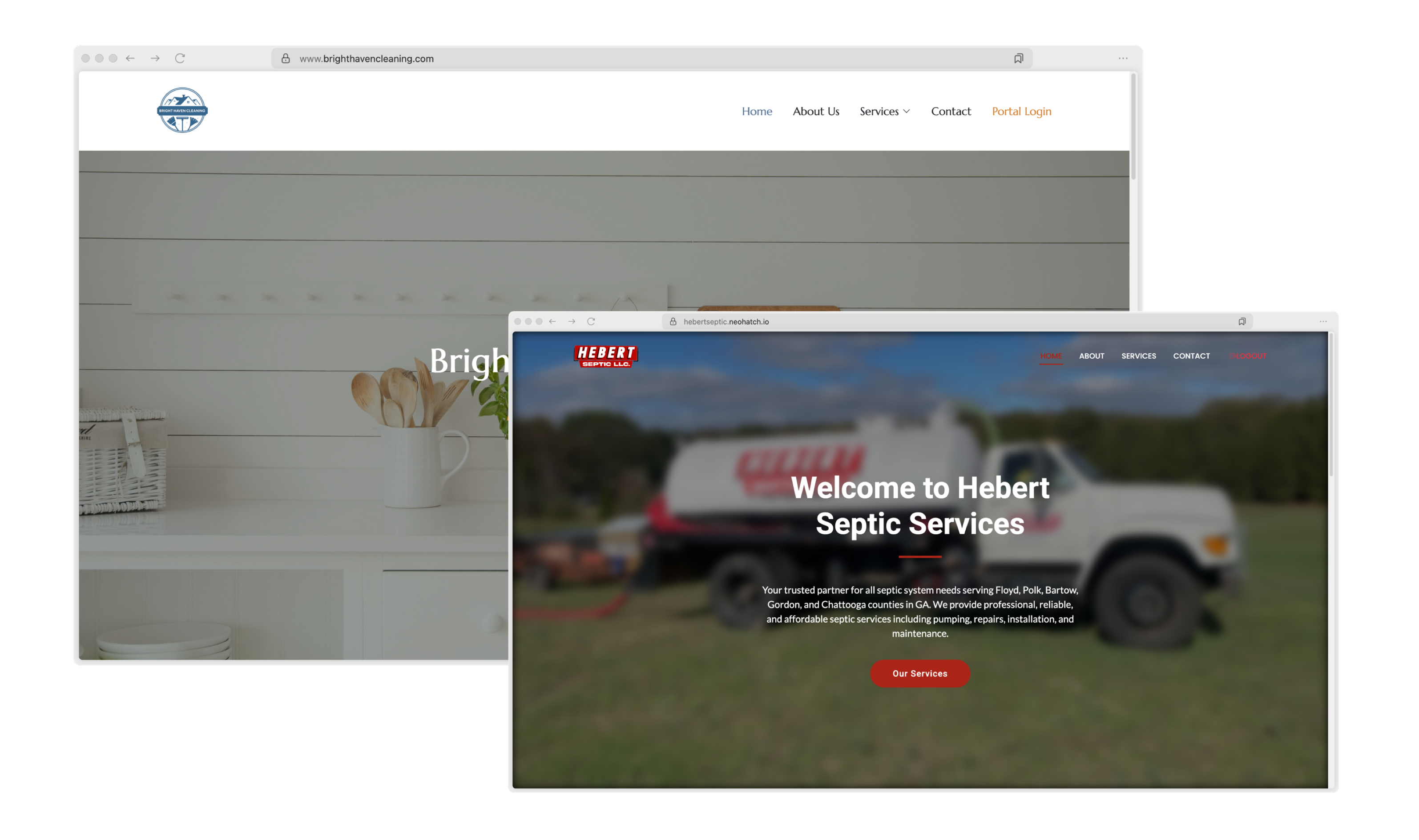 A beauifully designed website for Bright Haven Cleaning